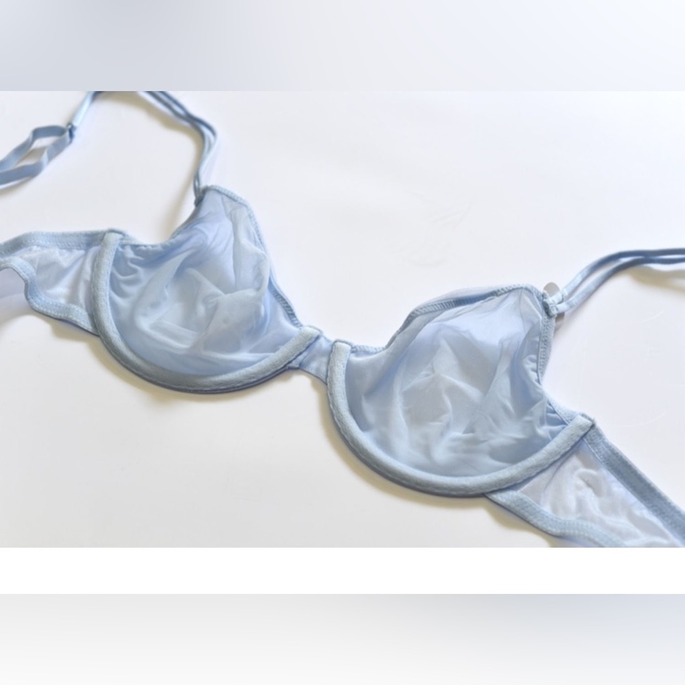 New French Style Bra Blue 36C